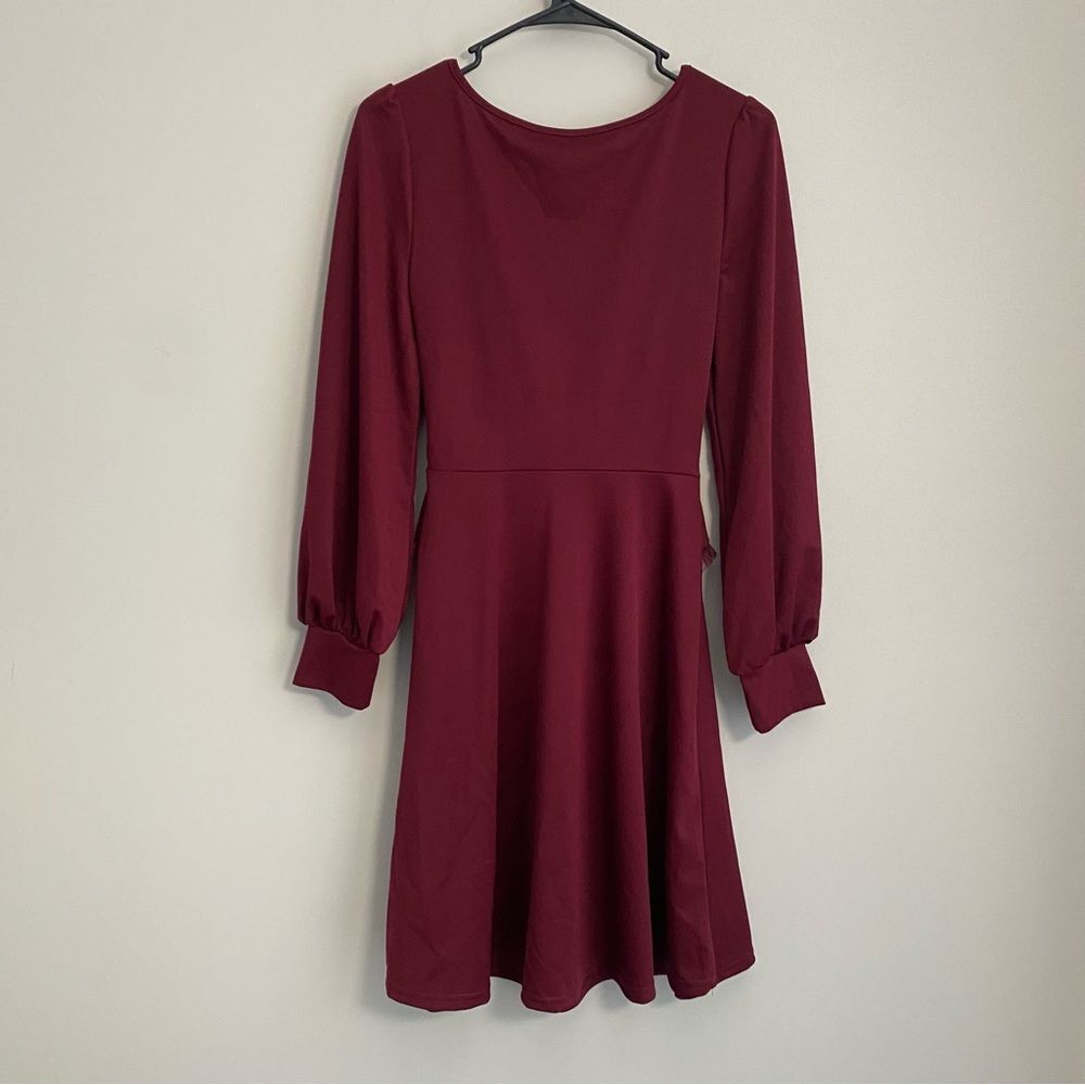Scarlet Darkness Sweetheart Neck Frill Trim Lace Up Dress Whimsigoth Goth - Picture 6 of 7